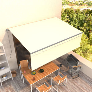 Tenda da Sole Retrattile con Parasole 4,5x3 m Crema 3069437