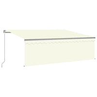 Tenda da Sole Retrattile con Parasole e LED 4,5x3 m Crema 3069442