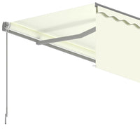 Tenda Sole Retrattile Manuale con Parasole 5x3 m Crema 3069457