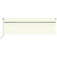 Tenda Sole Retrattile Manuale Parasole LED 5x3 m Crema 3069462