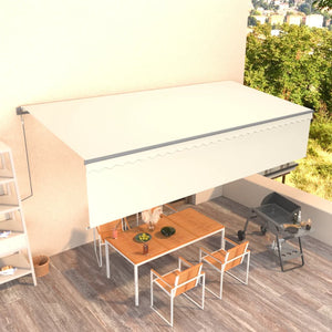 Tenda da Sole Retrattile Automatica con Parasole 6x3 m Crema 3069487