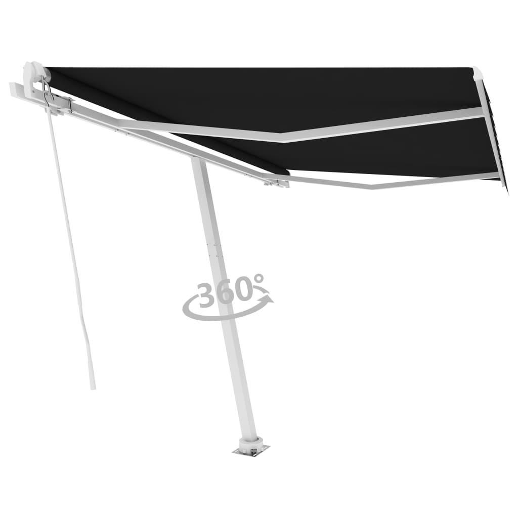 Tenda da Sole Retrattile Manuale 300x250 cm Antracite cod mxl 43730