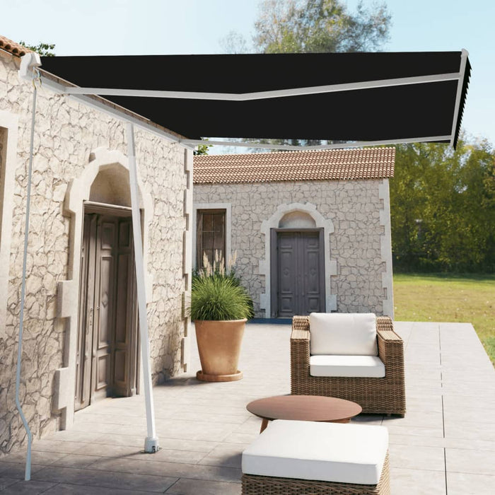 Tenda da Sole Retrattile Manuale 300x250 cm Antracite cod mxl 43730