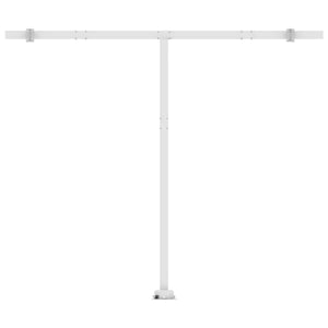 Tenda da Sole Retrattile Manuale LED 300x250 cm Gialla e Bianca