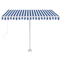 Tenda da Sole Automatica Autoportante 300x250 cm Blu e Bianca cod 9123