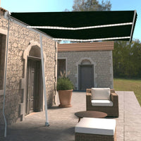 Tenda da Sole Retrattile Manuale con LED 300x250 cm Antracite 3069524