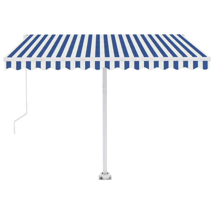 Tenda da Sole Automatica Autoportante 350x250 cm Blu e Bianca cod mxl 43697