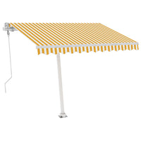 Tenda da Sole Automatica Autoportante 350x250 cm Gialla Bianca