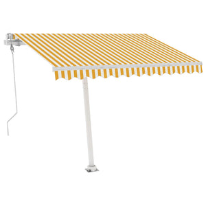 Tenda Sole Automatica LED Sensore Vento 350x250cm Gialla Bianca cod 9318