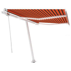 Tenda Automatica Sensore Vento e LED 350x250 cm Arancio Marrone 3069535