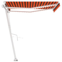 Tenda Automatica Sensore Vento e LED 350x250 cm Arancio Marrone 3069535