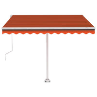 Tenda Automatica Sensore Vento e LED 350x250 cm Arancio Marrone 3069535