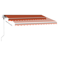 Tenda Automatica Sensore Vento e LED 350x250 cm Arancio Marrone 3069535