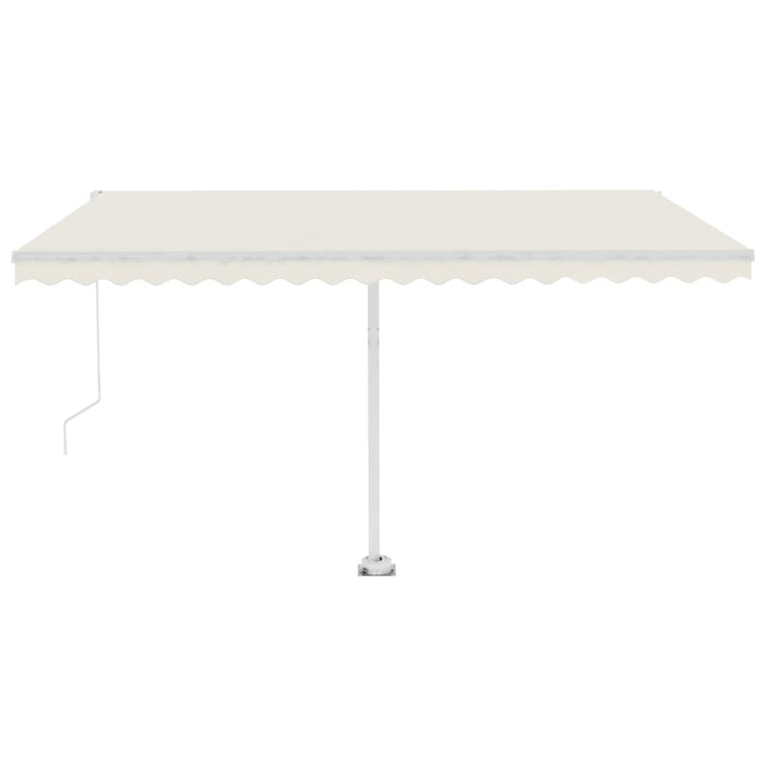 Tenda da Sole Retrattile Manuale con Palo 400x300 cm Crema cod mxl 61342