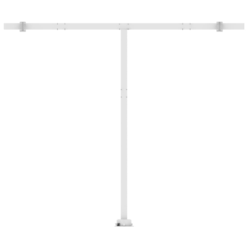 Tenda da Sole Retrattile Manuale e LED 400x300cm Gialla Bianca 3069543