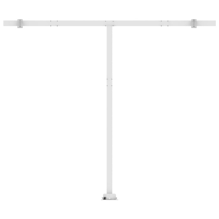 Tenda da Sole Retrattile Manuale e LED 400x300cm Gialla Bianca 3069543