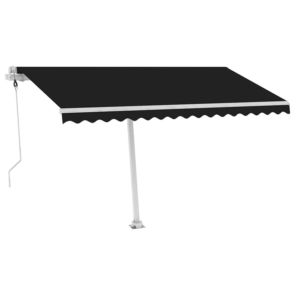 Tenda Sole Retrattile Automatica con Palo 400x300 cm Antracite cod 11045