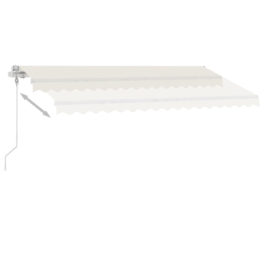 Tenda Automatica con Sensore Vento e LED 400x300 cm Crema cod mxl 29829