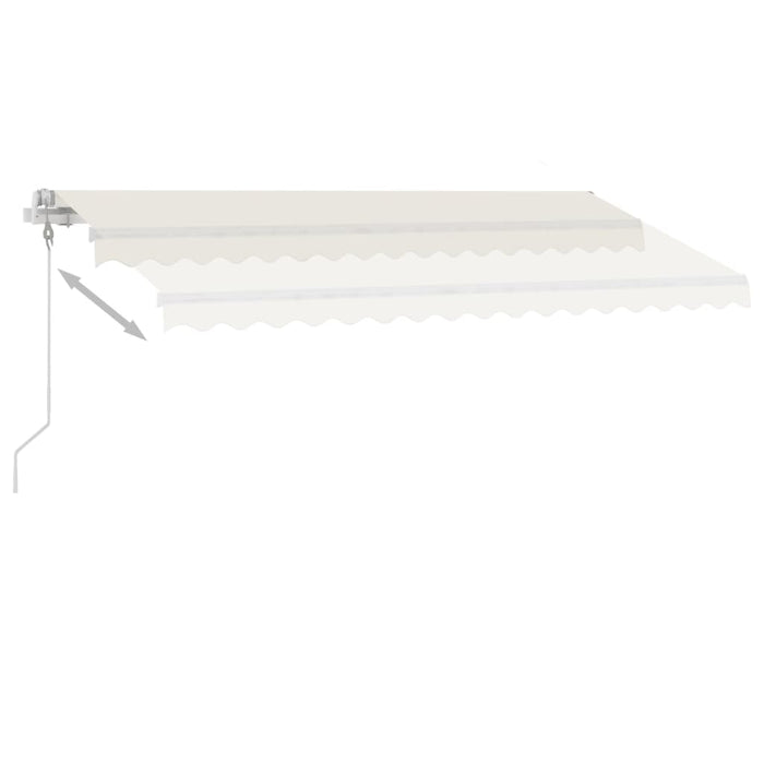 Tenda Automatica con Sensore Vento e LED 400x300 cm Crema cod mxl 29829