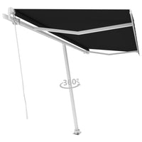 Tenda da Sole Retrattile Manuale con Palo 450x300 cm Antracite