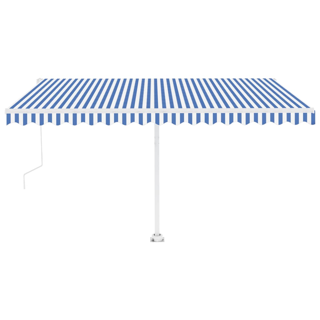 Tenda da Sole Autoportante Automatica 450x300 cm Blu Bianca cod mxl 35074