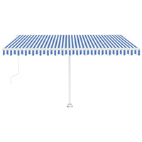 Tenda da Sole Autoportante Automatica 450x300 cm Blu Bianca cod mxl 35074