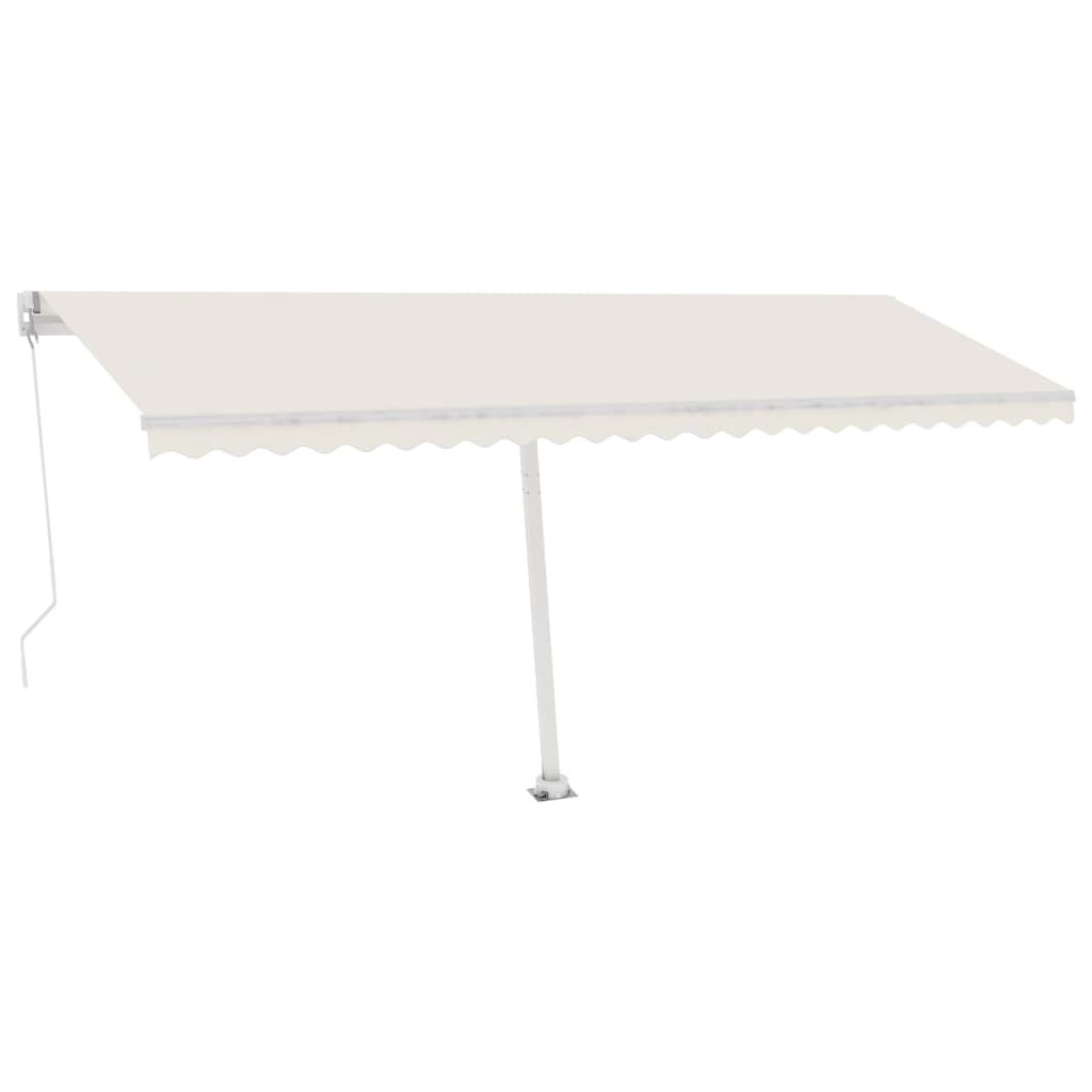 Tenda da Sole Retrattile Manuale Autoportante 500x300 cm Crema cod mxl 62216