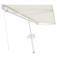 Tenda da Sole Retrattile Manuale Autoportante 500x300 cm Crema cod mxl 62216