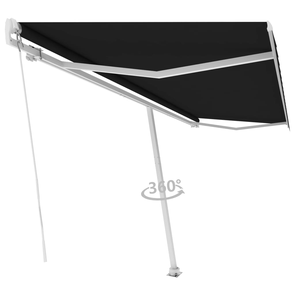 Tenda Retrattile Manuale Autoportante 500x300 cm Antracite cod mxl 62206