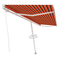 Tenda Retrattile Manuale Autoportante 500x300cm Arancio Marrone cod mxl 68339