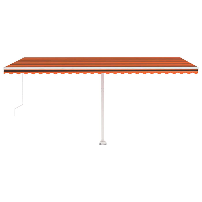 Tenda Retrattile Manuale Autoportante 500x300cm Arancio Marrone cod mxl 68339