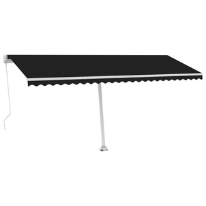 Tenda da Sole Retrattile Manuale con LED 500x300 cm Antracite cod mxl 60833