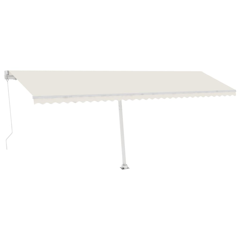 Tenda da Sole Retrattile Manuale Autoportante 600x300 cm Crema cod mxl 43802