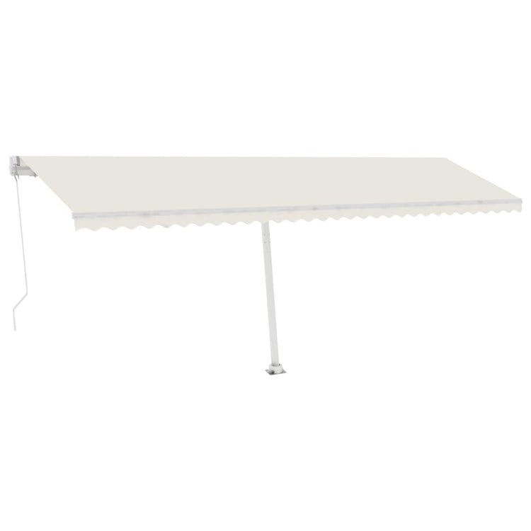 Tenda da Sole Retrattile Manuale Autoportante 600x300 cm Crema cod mxl 43802