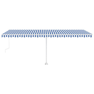 Tenda da Sole Autoportante Automatica 600x300 cm Blu Bianca cod mxl 43853