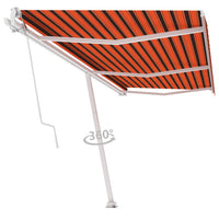 Tenda da Sole Autoportante Automatica 600x300cm Arancio Marrone 3069610