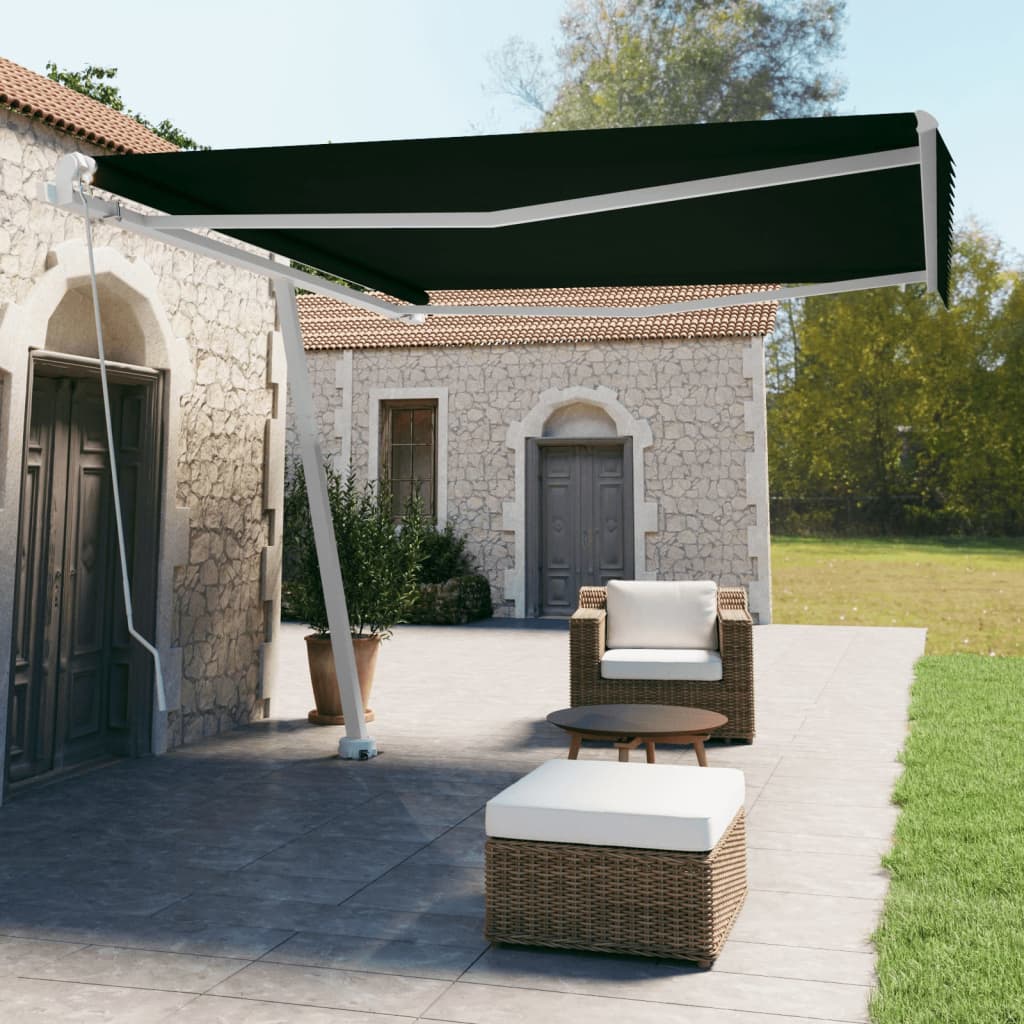 Tenda Retrattile Manuale Autoportante 450x300 cm Antracite cod mxl 43653