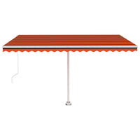 Tenda da Sole Autoportante Manuale 400x350cm Arancione Marrone 3069620