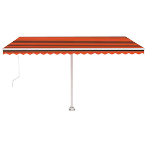 Tenda da Sole Autoportante Manuale 400x350cm Arancione Marrone 3069620