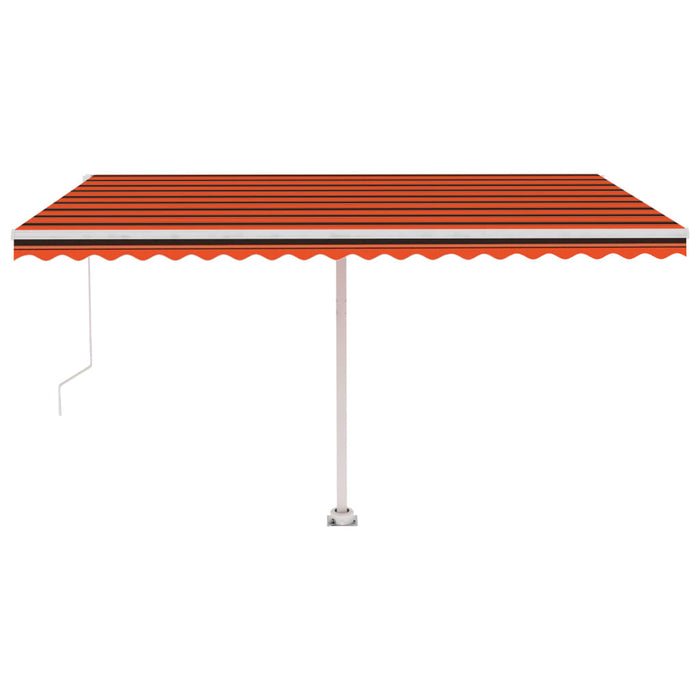 Tenda da Sole Autoportante Manuale 400x350cm Arancione Marrone 3069620