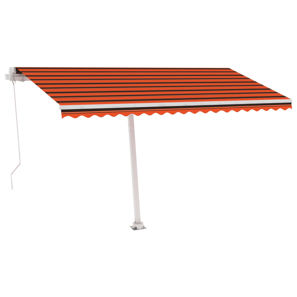 Tenda da Sole Autoportante Manuale 400x350cm Arancione Marrone 3069620