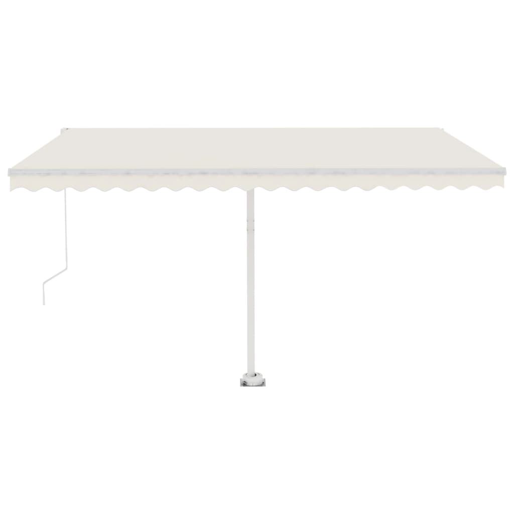 Tenda da Sole Retrattile Manuale con LED 400x350 cm Crema   cod mxl 62058