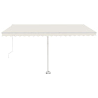 Tenda da Sole Retrattile Manuale con LED 400x350 cm Crema   cod mxl 62058