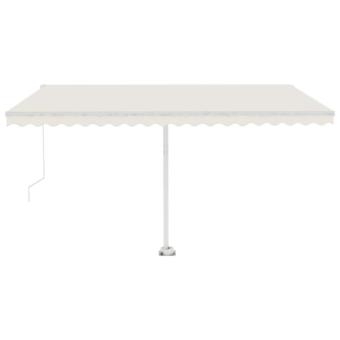 Tenda da Sole Retrattile Manuale con LED 400x350 cm Crema   cod mxl 62058