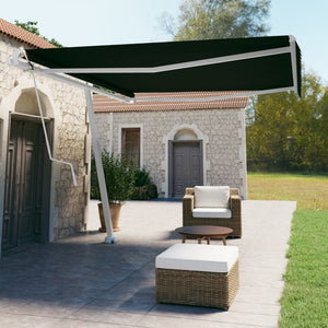 Tenda Sole Retrattile Automatica con Palo 400x350 cm Antracite 3069629