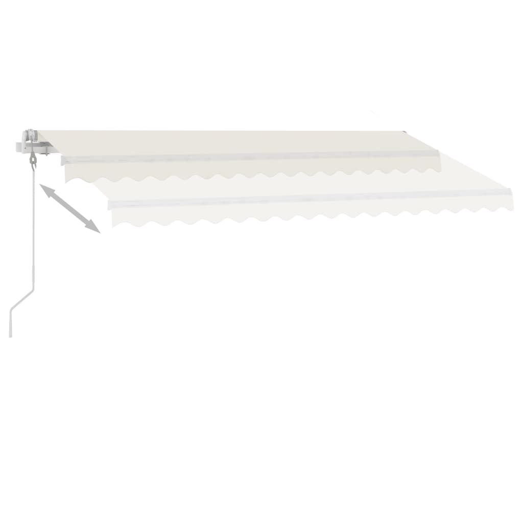 Tenda Automatica con Sensore Vento e LED 400x350 cm Crema cod mxl 56107