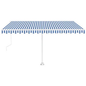 Tenda da Sole Autoportante Automatica 450x350 cm Blu Bianca cod mxl 34311