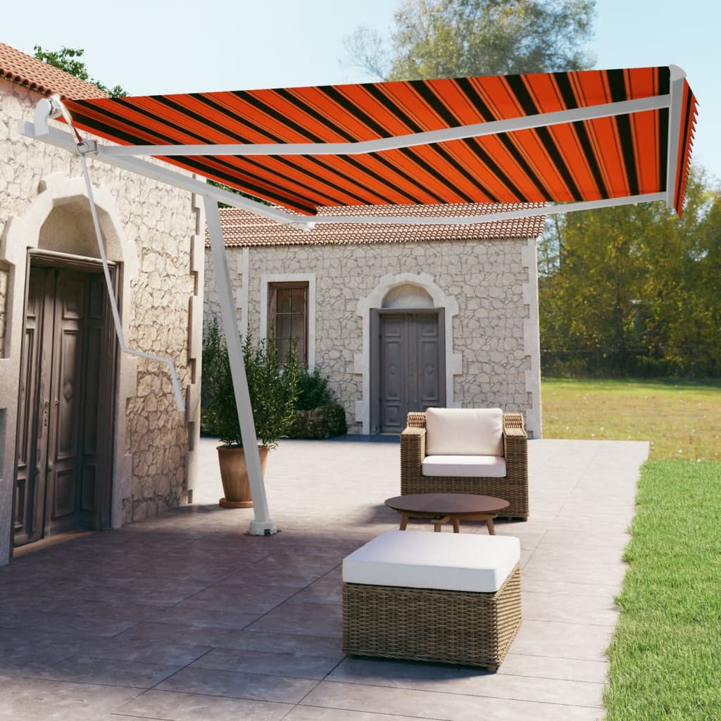 Tenda da Sole Autoportante Automatica 450x350cm Arancio Marrone cod mxl 68328