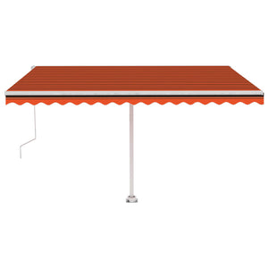 Tenda Automatica Sensore Vento e LED 450x350 cm Arancio Marrone 3069655