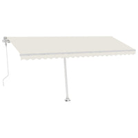 Tenda Automatica con Sensore Vento e LED 500x350 cm Crema 3069672